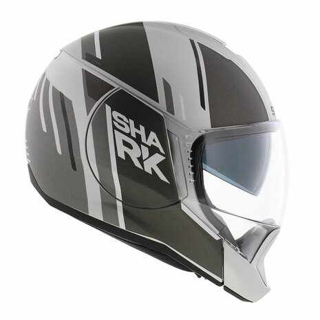 Shark Evojet Helm Vyda mat zilver antraciet zwart