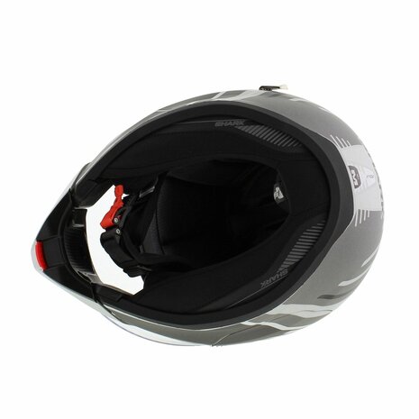 Shark Evojet Helm Vyda mat zilver antraciet zwart