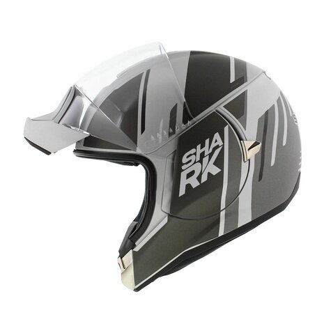 Shark Evojet Helm Vyda mat zilver antraciet zwart