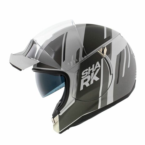 Shark Evojet Helm Vyda mat zilver antraciet zwart