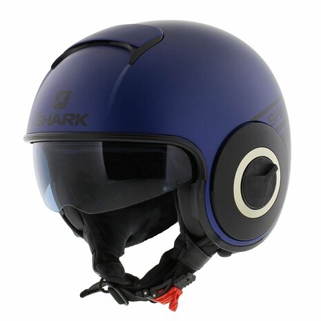 Shark Nano Jethelm Street Neon mat blauw zwart - Maat XS
