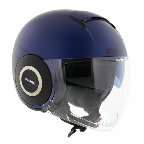 Shark Nano Jethelm Street Neon mat blauw zwart - Maat XS