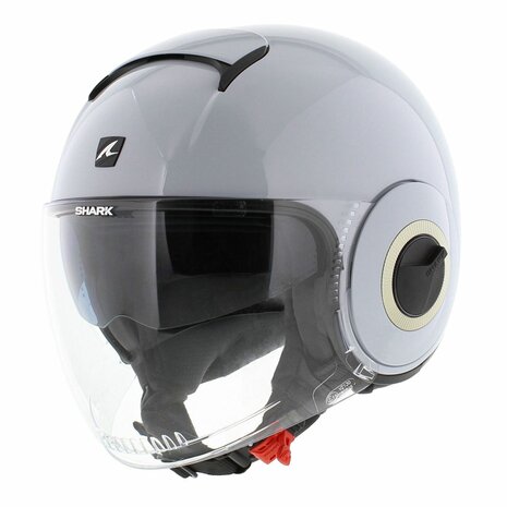 Shark Nano jethelm glans wit zilver - Maat XS