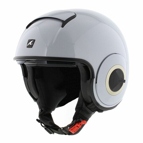 Shark Nano jethelm glans wit zilver - Maat XS