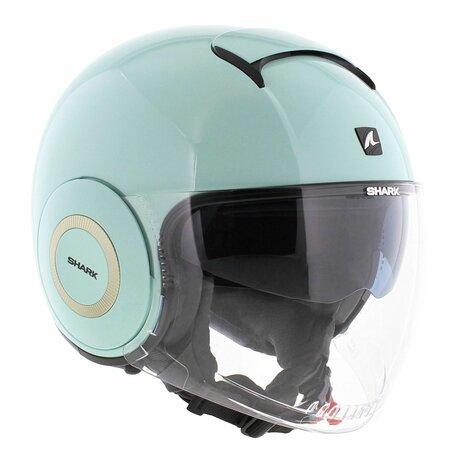 Shark Nano jethelm glans groen - Maat XS