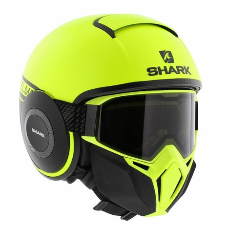 Shark Helm Street Drak Neon serie mat geel zwart - Maat XS