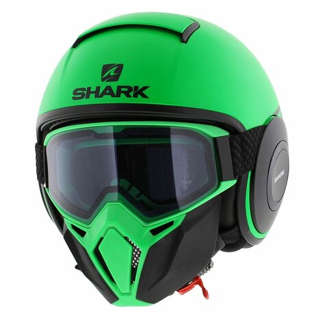 Shark Helm Street Drak Neon serie mat groen zwart