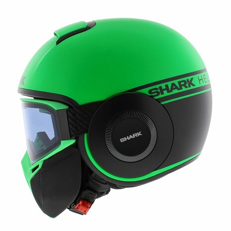 Shark Helm Street Drak Neon serie mat groen zwart