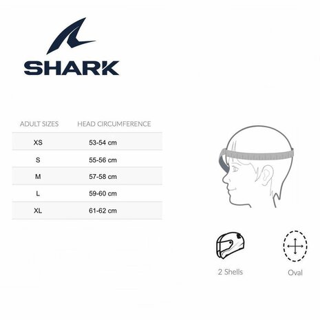 Shark X-Drak Trial Helm Terrence glans zwart wit rood - Maat XS