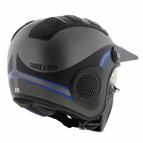 Shark X-Drak Trial Helm Hister mat antraciet zwart blauw