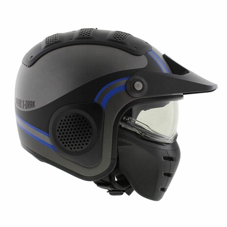 Shark X-Drak Trial Helm Hister mat antraciet zwart blauw