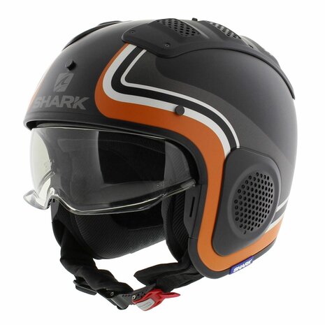 Shark X-Drak Trial Helm Hister mat zwart antraciet oranje