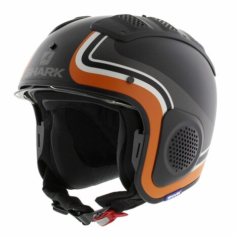 Shark X-Drak Trial Helm Hister mat zwart antraciet oranje