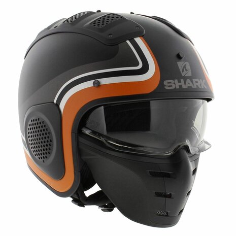 Shark X-Drak Trial Helm Hister mat zwart antraciet oranje