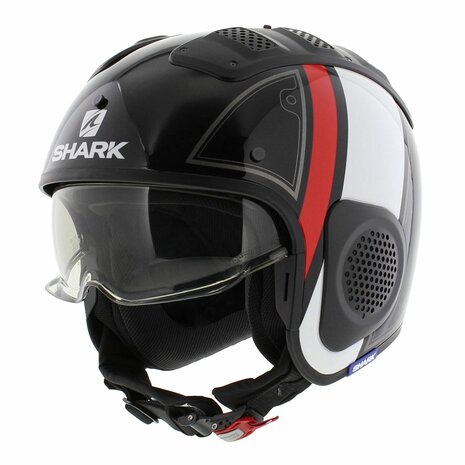 Shark X-Drak Trial Helm Terrence glans zwart wit rood - Maat XS