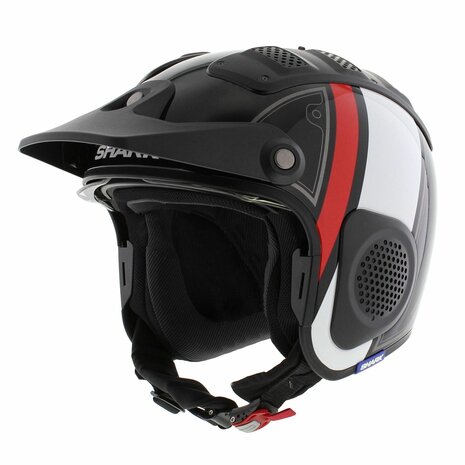 Shark X-Drak Trial Helm Terrence glans zwart wit rood - Maat XS