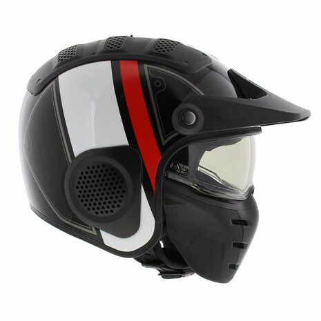 Shark X-Drak Trial Helm Terrence glans zwart wit rood - Maat XS