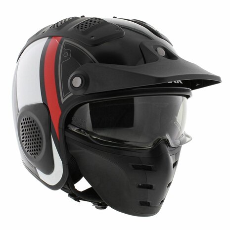 Shark X-Drak Trial Helm Terrence glans zwart wit rood - Maat XS