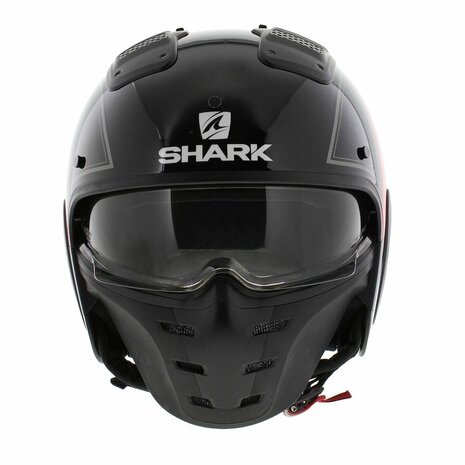 Shark X-Drak Trial Helm Terrence glans zwart wit rood - Maat XS