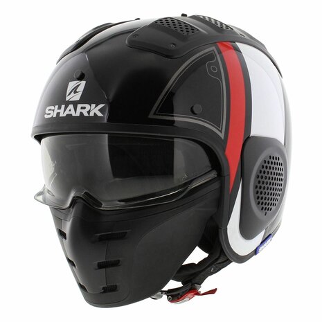 Shark X-Drak Trial Helm Terrence glans zwart wit rood - Maat XS