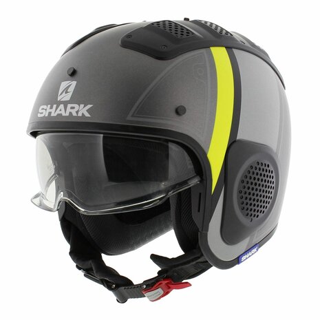 Shark X-Drak Trial Helm Terrence mat antraciet geel