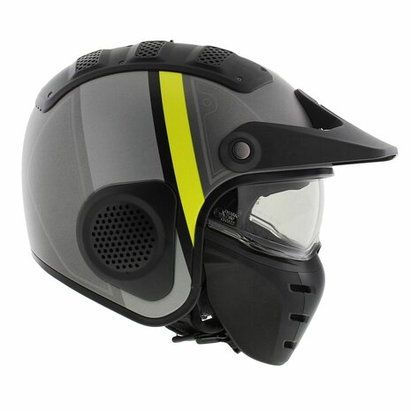 Shark X-Drak Trial Helm Terrence mat antraciet geel