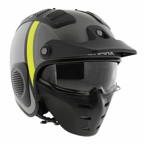 Shark X-Drak Trial Helm Terrence mat antraciet geel