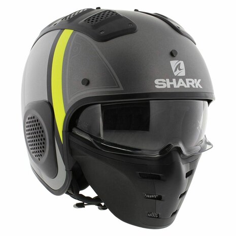 Shark X-Drak Trial Helm Terrence mat antraciet geel