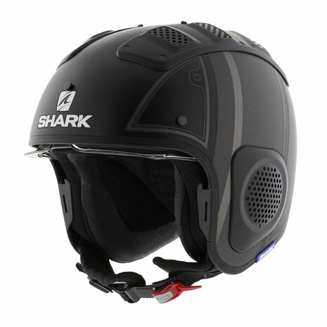 Shark X-Drak Trial Helm Terrence mat zwart antraciet zilver