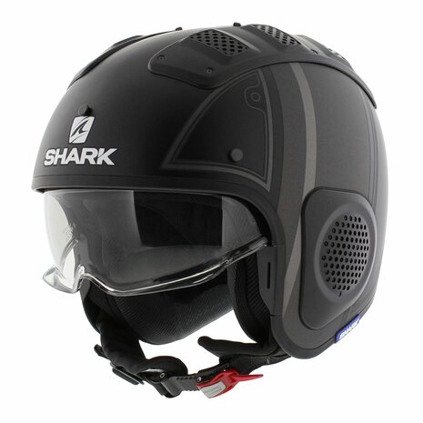 Shark X-Drak Trial Helm Terrence mat zwart antraciet zilver