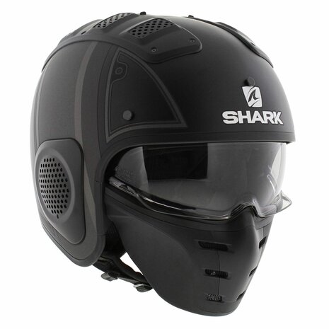 Shark X-Drak Trial Helm Terrence mat zwart antraciet zilver