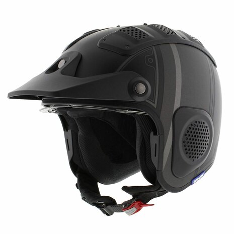 Shark X-Drak Trial Helm Terrence mat zwart antraciet zilver