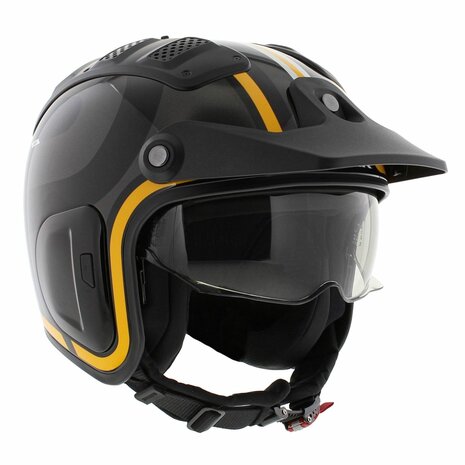 Shark X-Drak 2 Trial Helm Thrust-R glans zwart antraciet oranje - Maat XS