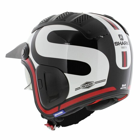 Shark X-Drak 2 Trial Helm Thrust-R glans zwart wit rood - Maat XS
