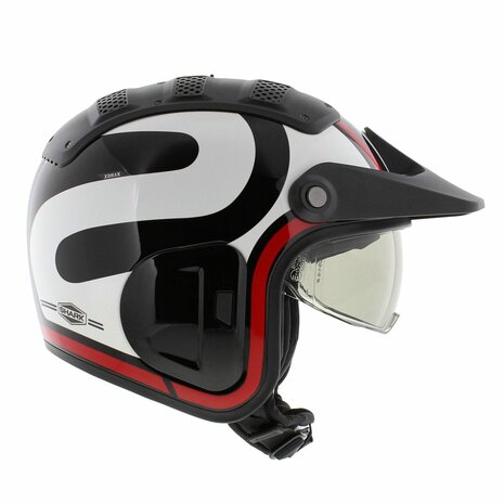 Shark X-Drak 2 Trial Helm Thrust-R glans zwart wit rood - Maat XS