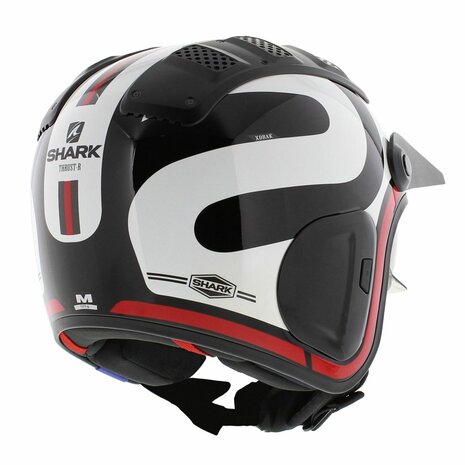 Shark X-Drak 2 Trial Helm Thrust-R glans zwart wit rood - Maat XS
