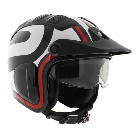 Shark X-Drak 2 Trial Helm Thrust-R glans zwart wit rood - Maat XS