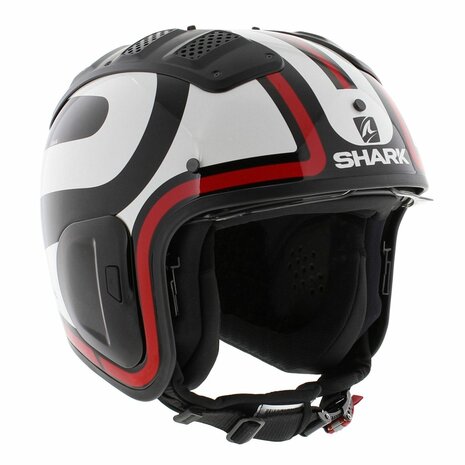 Shark X-Drak 2 Trial Helm Thrust-R glans zwart wit rood - Maat XS