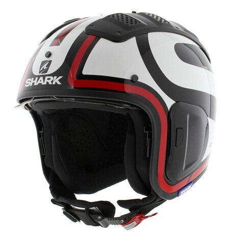Shark X-Drak 2 Trial Helm Thrust-R glans zwart wit rood