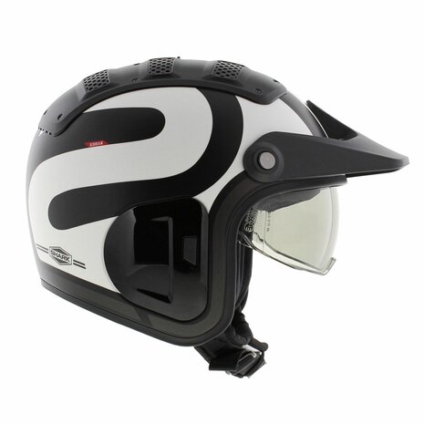 Shark X-Drak 2 Trial Helm Thrust-R mat zwart wit antraciet