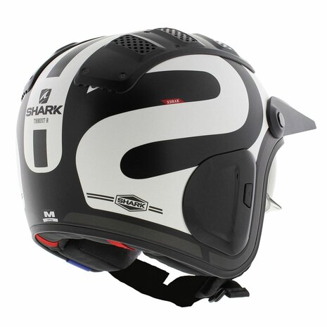 Shark X-Drak 2 Trial Helm Thrust-R mat zwart wit antraciet