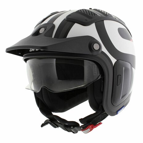 Shark X-Drak 2 Trial Helm Thrust-R mat zwart wit antraciet