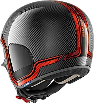 Shark S-Drak Carbon Helm Vinta glans carbon zwart oranje - Maat XS