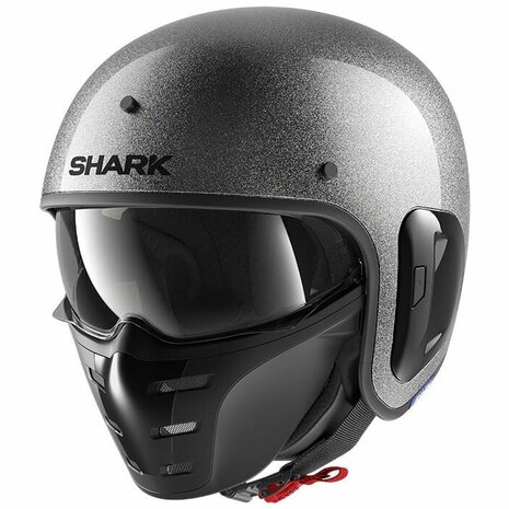Shark S-Drak 2 helm glans glitter zilver