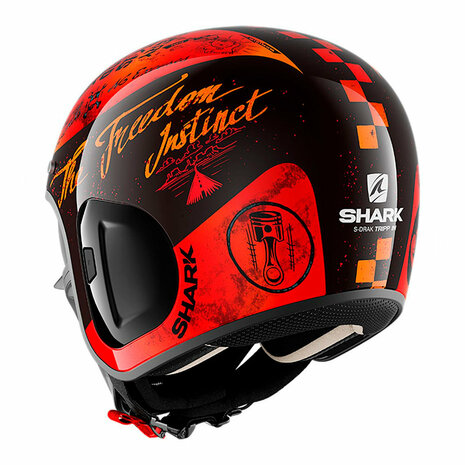 Shark S-Drak 2 Helm Tripp In glans zwart oranje