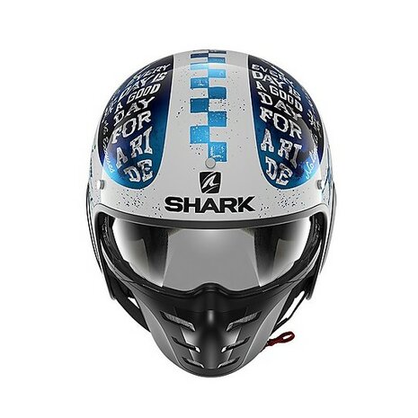Shark S-Drak 2 Helm Tripp In glans wit blauw rood - Maat XS