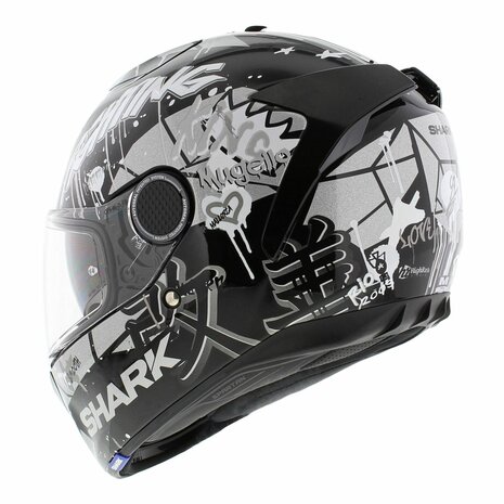 Shark Helm Spartan 1.2 Lorenzo Catalunya GP - Zwart Wit Zilver - Maat S