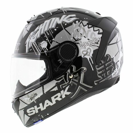 Shark Helm Spartan 1.2 Lorenzo Catalunya GP - Zwart Wit Zilver
