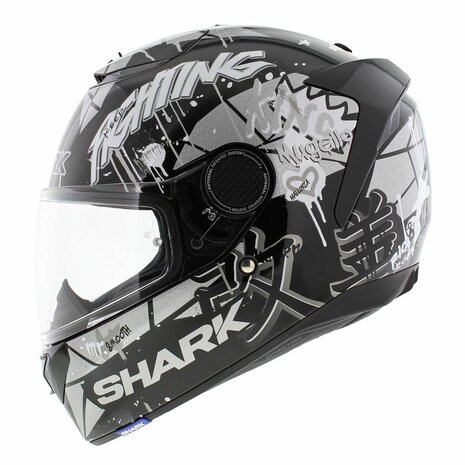 Shark Helm Spartan 1.2 Lorenzo Catalunya GP - Zwart Wit Zilver - Maat S