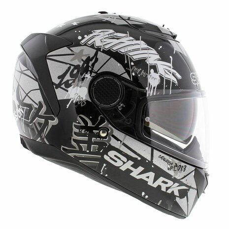 Shark Helm Spartan 1.2 Lorenzo Catalunya GP - Zwart Wit Zilver - Maat S